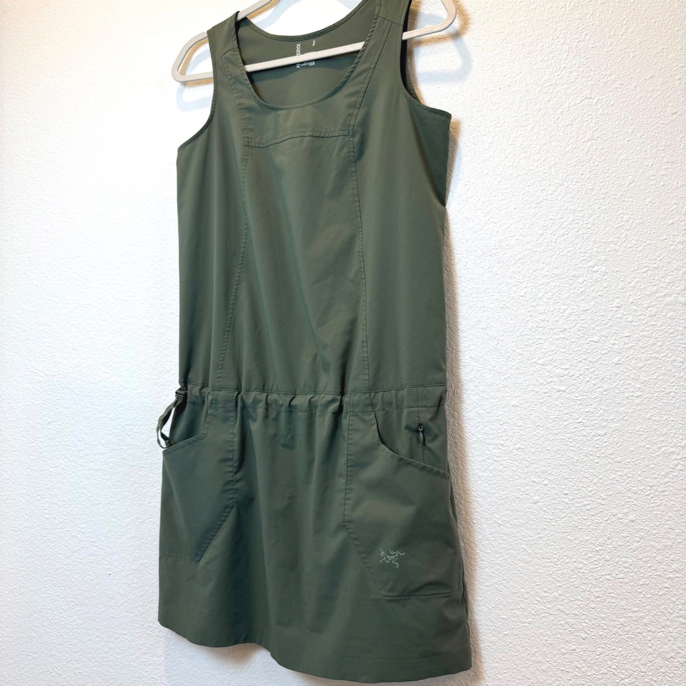 Arcteryx Contenta Dress Womens Small Dark Olive Green Sleeveless Gorpcore